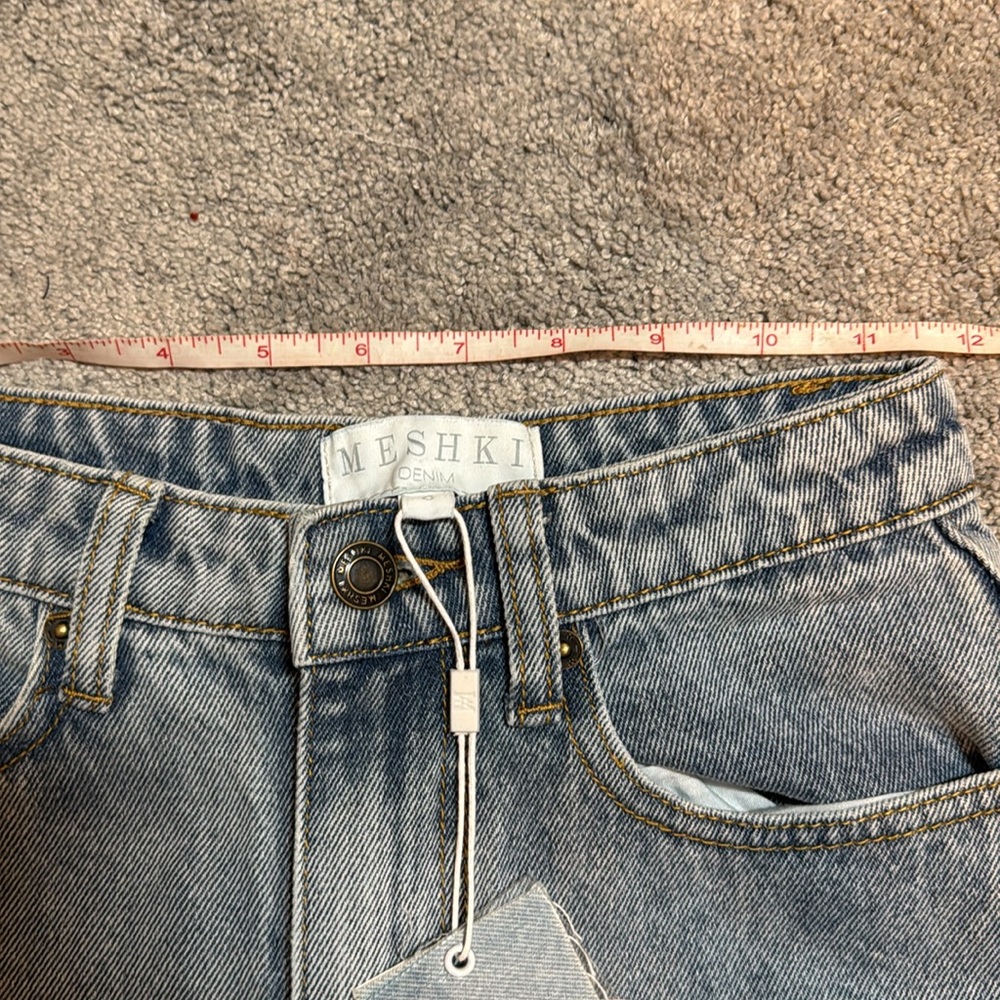 NWT Meshki Kira Raw Hem Longline Boyfriend Shorts - Picture 5 of 7